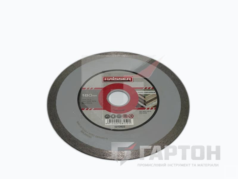 Фото Круг алмазний HURD CERAMICS -180х1,8х10,0х25,4 HAISSER 4212622 №3
