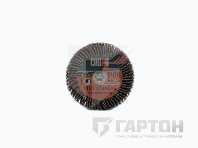 Фото Круг пелюстковий радіальний КЛО 30х40х6 Р-60 COBRA 21570 №1