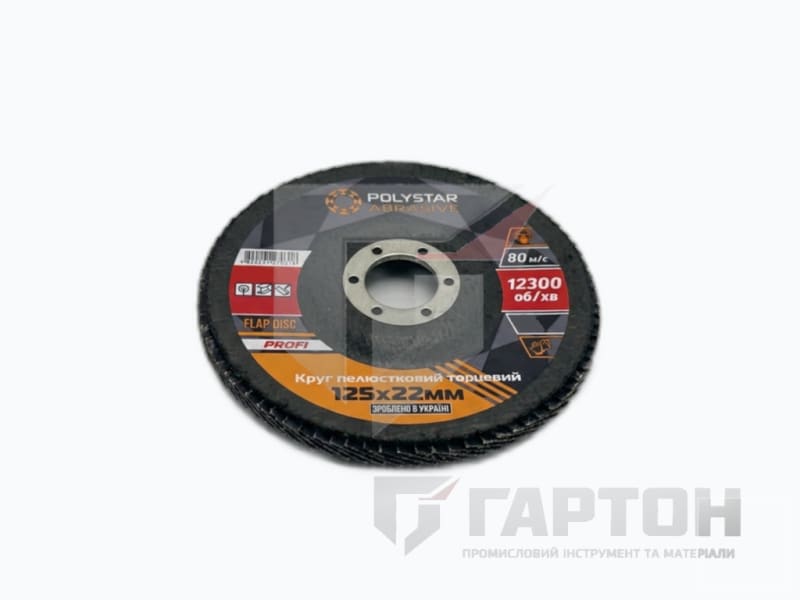 Круг лепестковий шліф 125мм Р-60 Т29  PROFI POLYSTAR — купити в Луцьку