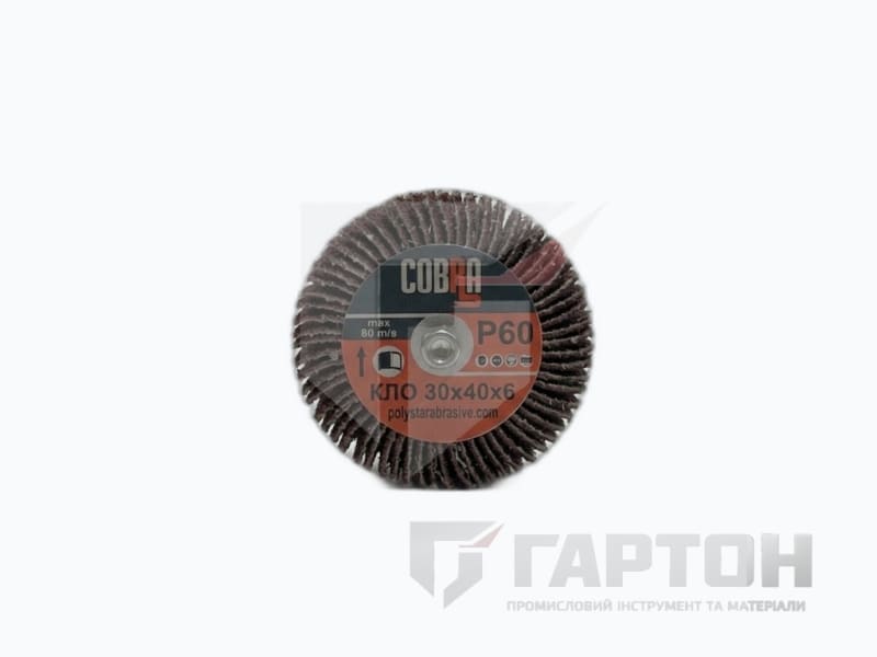 Круг пелюстковий радіальний КЛО 30х40х6 Р-60 COBRA 21570 — купити в Луцьку